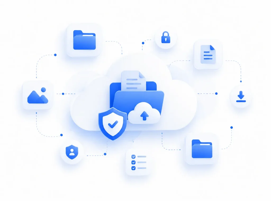 سیستم دریافت فایل مشتریان ابروفایل با مدیریت امن اسناد سازمانی، ذخیره‌سازی ابری، اشتراک‌گذاری فایل و کنترل دسترسی در فضای SaaS